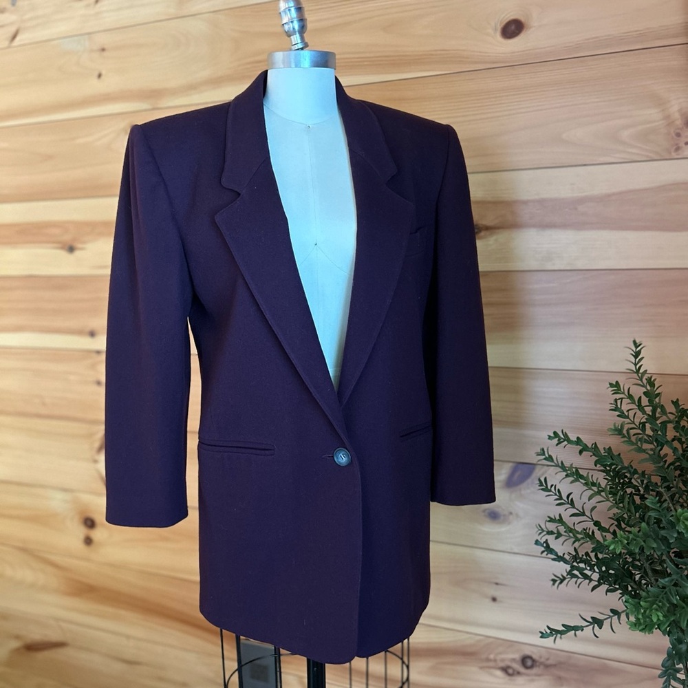 Vintage 1990s Ann Taylor 100% Wool Made in Italy Blazer